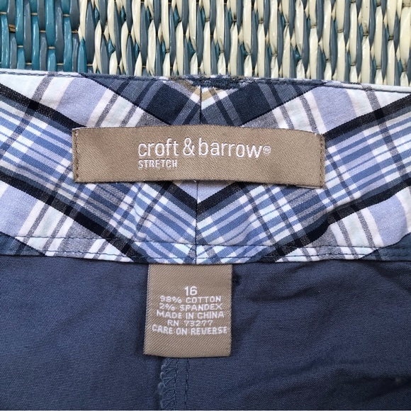 Vintage Blue and White Plaid Pattern Skort Croft & Barrow Size 16 - Picture 6 of 6